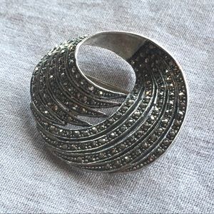 Sterling and Marcasite Brooch